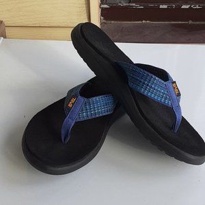 Teva Blue Voya Flip Flop Sandals Blue/black Woman's size 8